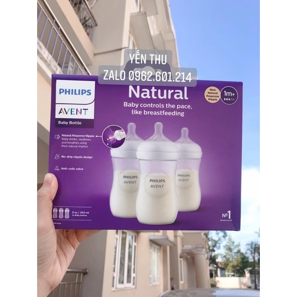 CHÍNH HÃNG 100%⚡️Bình sữa Avent mẫu mới 2021 125ml/260ml/330ml