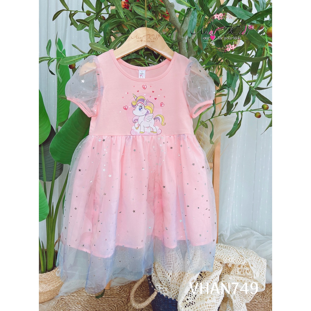 Đầm bé gái công chúa, váy xinh bé gái thiết kế thương hiệu Anni Kids cho bé gái chất siêu đẹp 3 - 10 tuổi