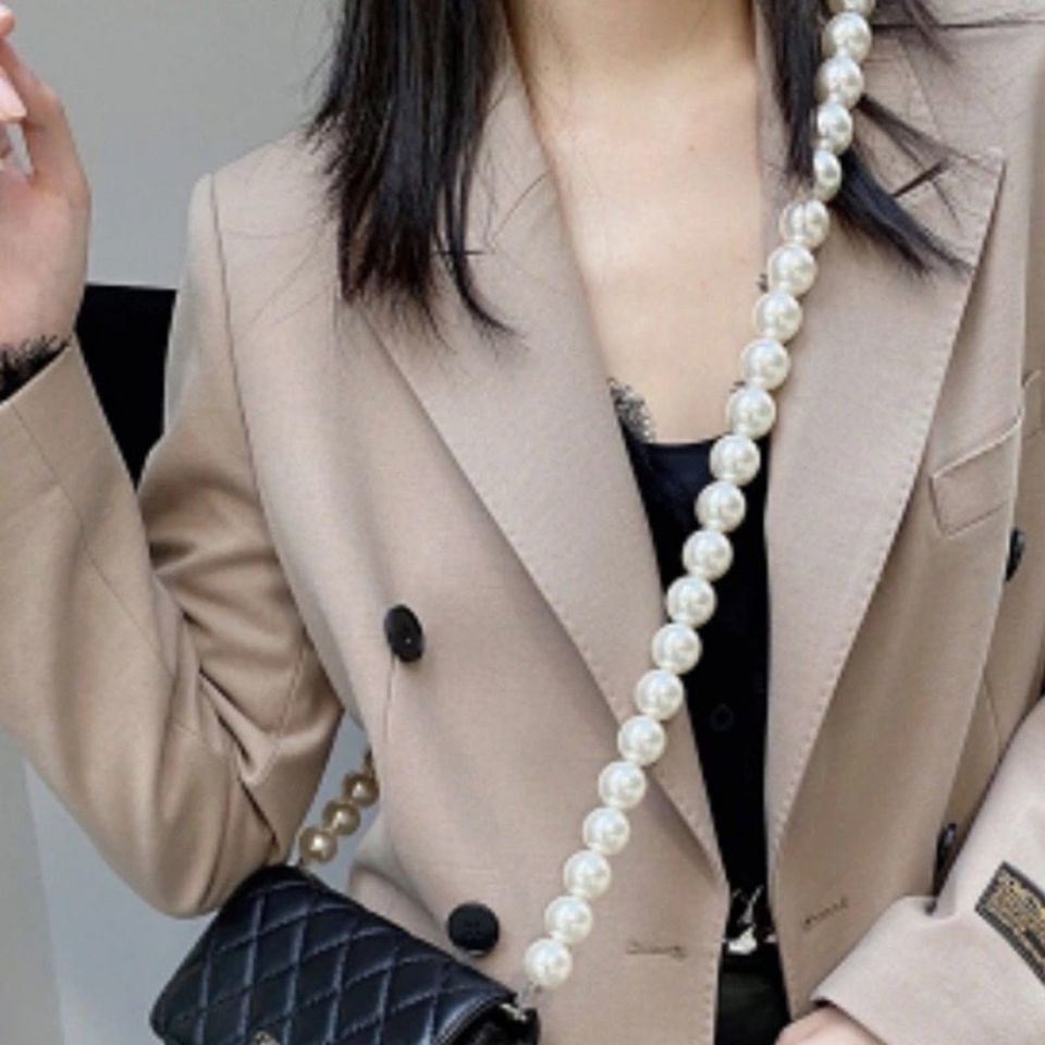 Dây chuỗi ngọc trai thời trang thay thế cho dây đeo túi xách