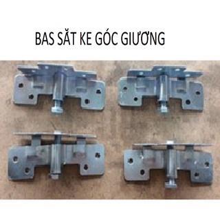 Bộ bas ke sắt góc thanh giường  (1 bộ bắt  4 góc giường )