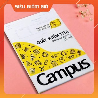 TẬP GIẤY KIỂM TRA CAMPUS -25 tờ/1 thếp
