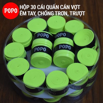Hộp 30 cái Quấn cán Tennis, Cầu lông, mềm mại độ bền cao POPO Collection