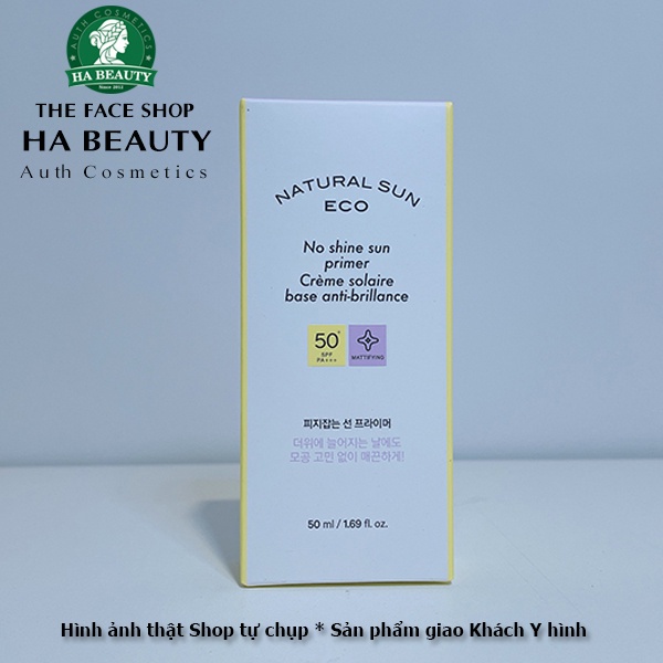 Kem chống nắng trang điểm nâng tone cho da dầu hỗn hợp The Face Shop Natural Sun Eco No Shine Sun Primer SPF50+PA++ 50ml