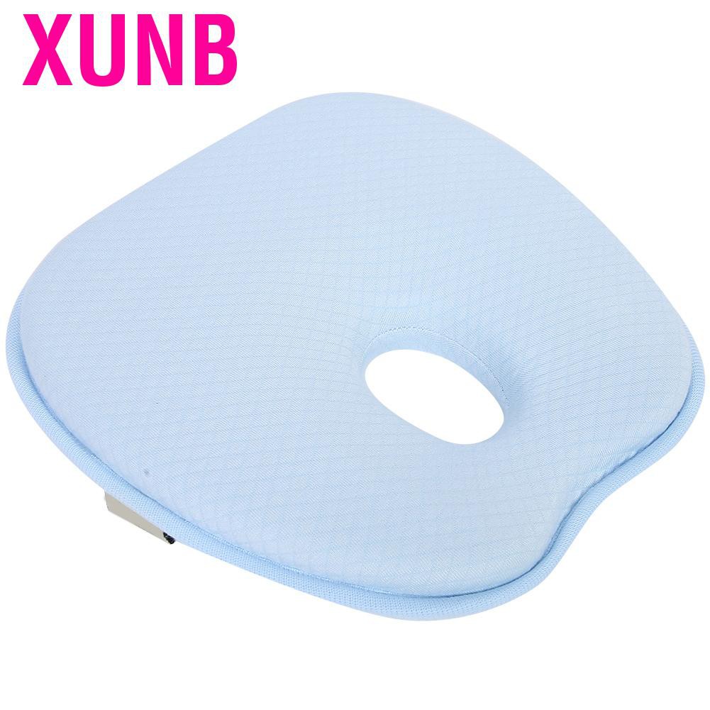 Xunb Baby Infant Newborn Anti Roll Support Prevent Flat Head Neck Cotton Pillow