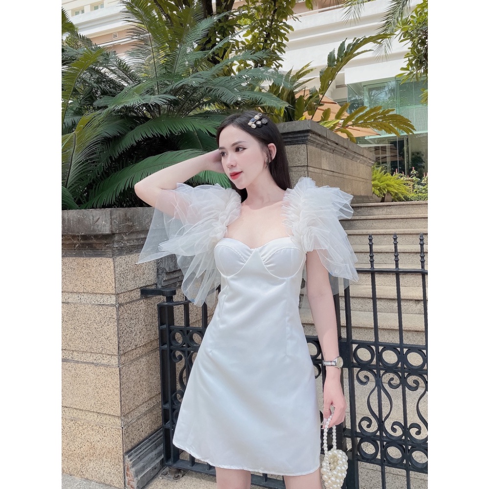 Đầm Mặc Tết Dự Tiệc Phối Lưới 2 Màu đi biển dự tiệc dạo phố bigsize gợi cảm sexy
