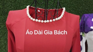 Bộ áo dài đỏ trơn cao cấp 250k