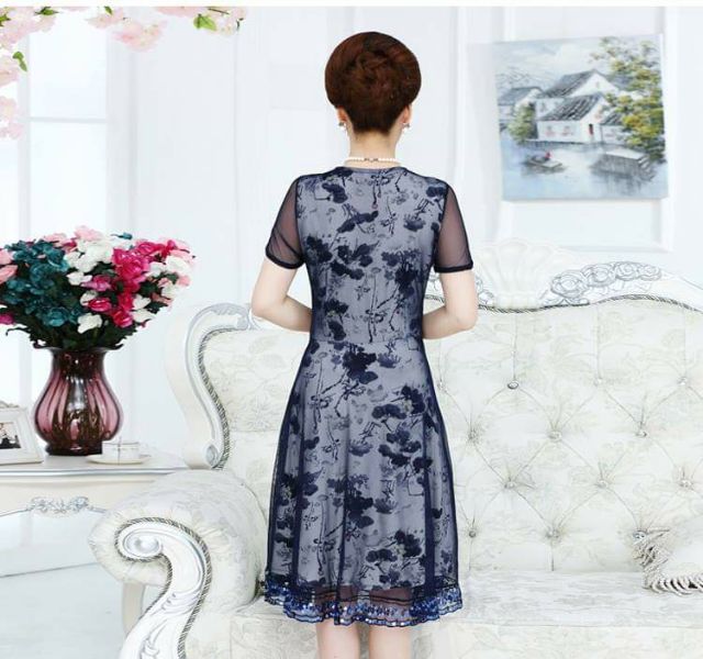 Váy đầm nữ trung niên sẵn 5XL | BigBuy360 - bigbuy360.vn
