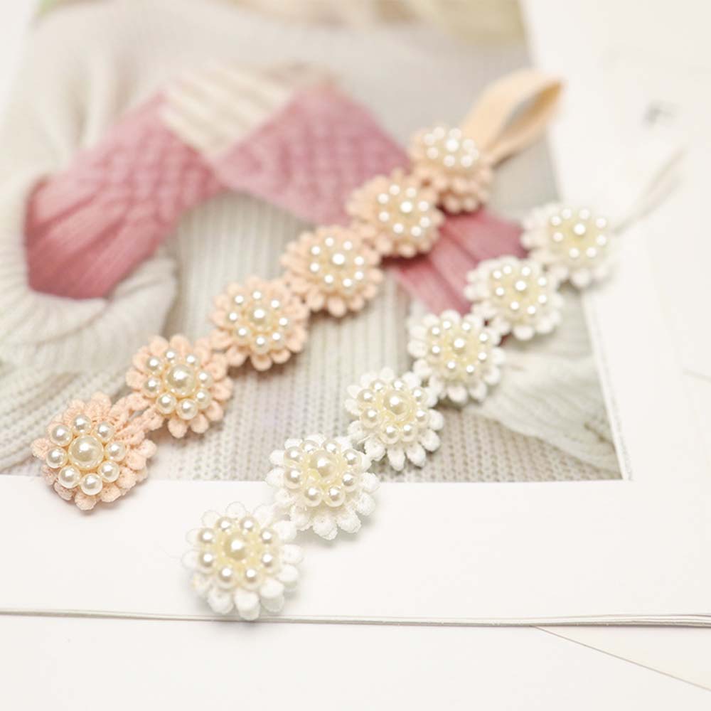 Băng Đô Cài Tóc Đính Hoa Và Ngọc Trai Đáng Yêu Cho Bé