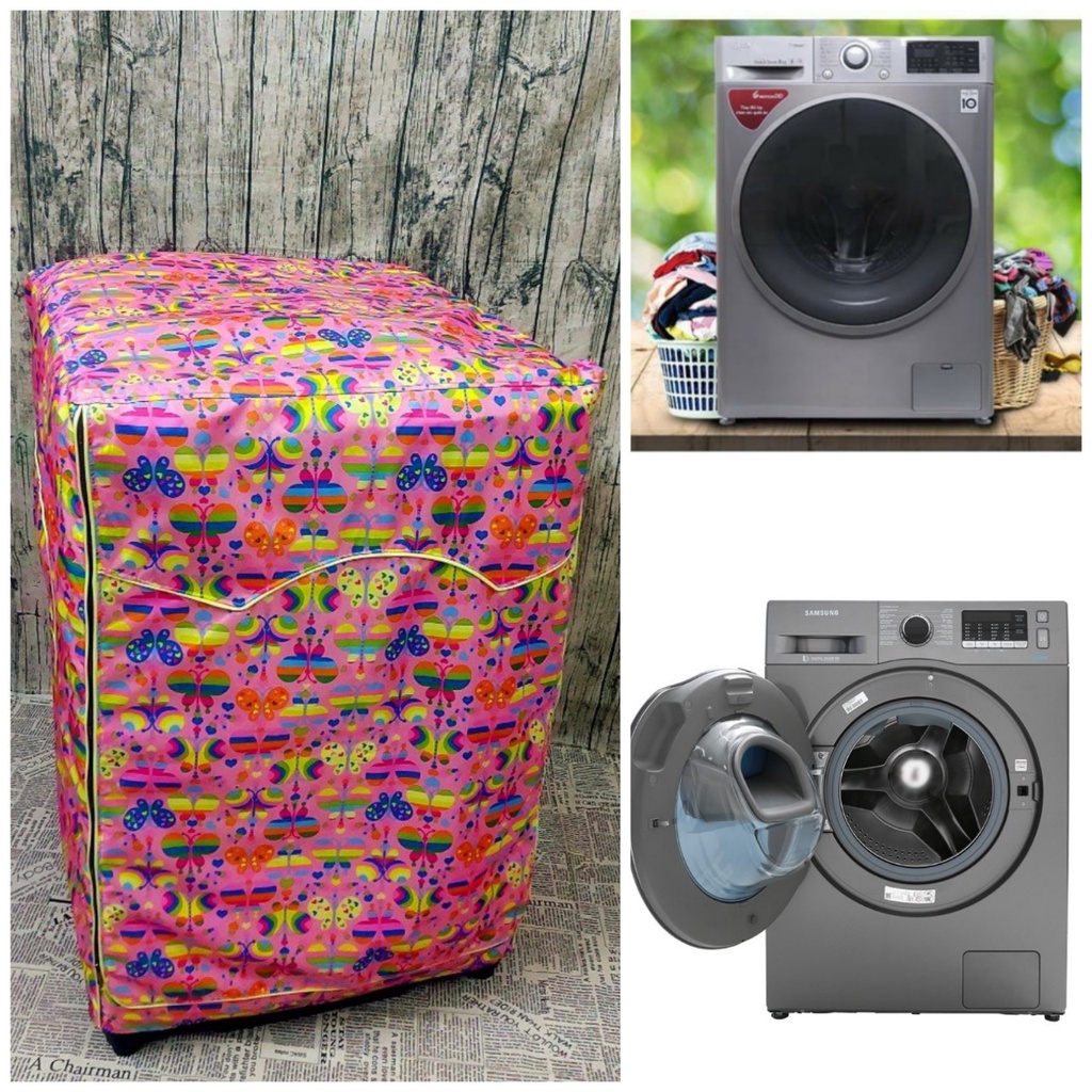 Áo trùm, vỏ bọc máy giặt cửa ngang vải dù siêu biền trùm được cho Máy giặt Electrolux Inverter 9 kg EWF9024ADSA