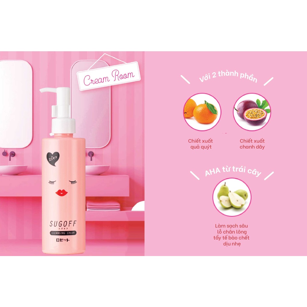 Kem tẩy trang Rosette Sugoff Cleansing Cream dưỡng ẩm săn chắc da 200g - 4901696539019