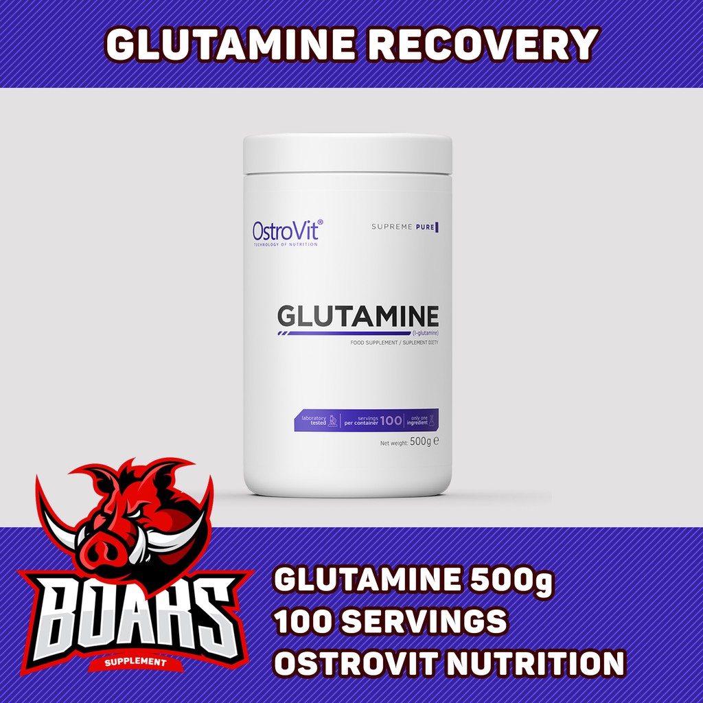 GLUTAMINE - PHỤC HỒI, GIẢM ĐAU NHỨC CƠ BẮP NHANH CỦA HÃNG OSTROVIT 500G (100 LẦN DÙNG)