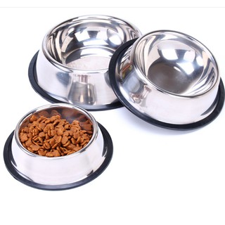 Bát inox trắng cho thú cưng