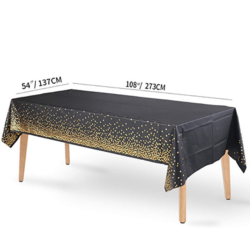 Bộ Đĩa/Cốc/Đĩa Giấy Dùng Một Lần Họa Tiết Chấm Bi Màu Đen Xinh Xắn