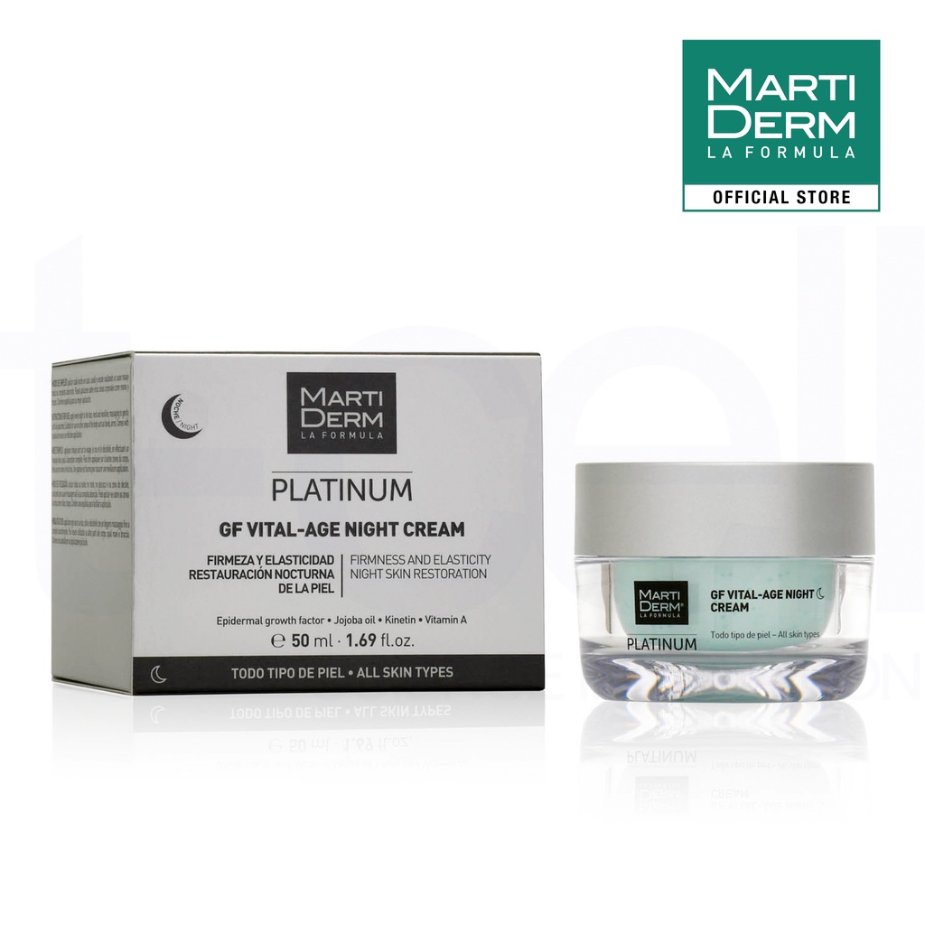 Kem Dưỡng MartiDerm Platinum GF Vital Age Night Cream Phức Hợp 1% Retinol Phục Hồi Hỗ Trợ Giảm Mụn & Trẻ Hóa -  50ml