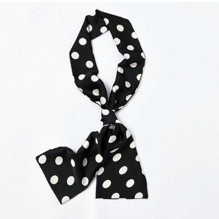 |Khăn Choàng Cổ Vải Lụa Họa Tiết Chấm Bi