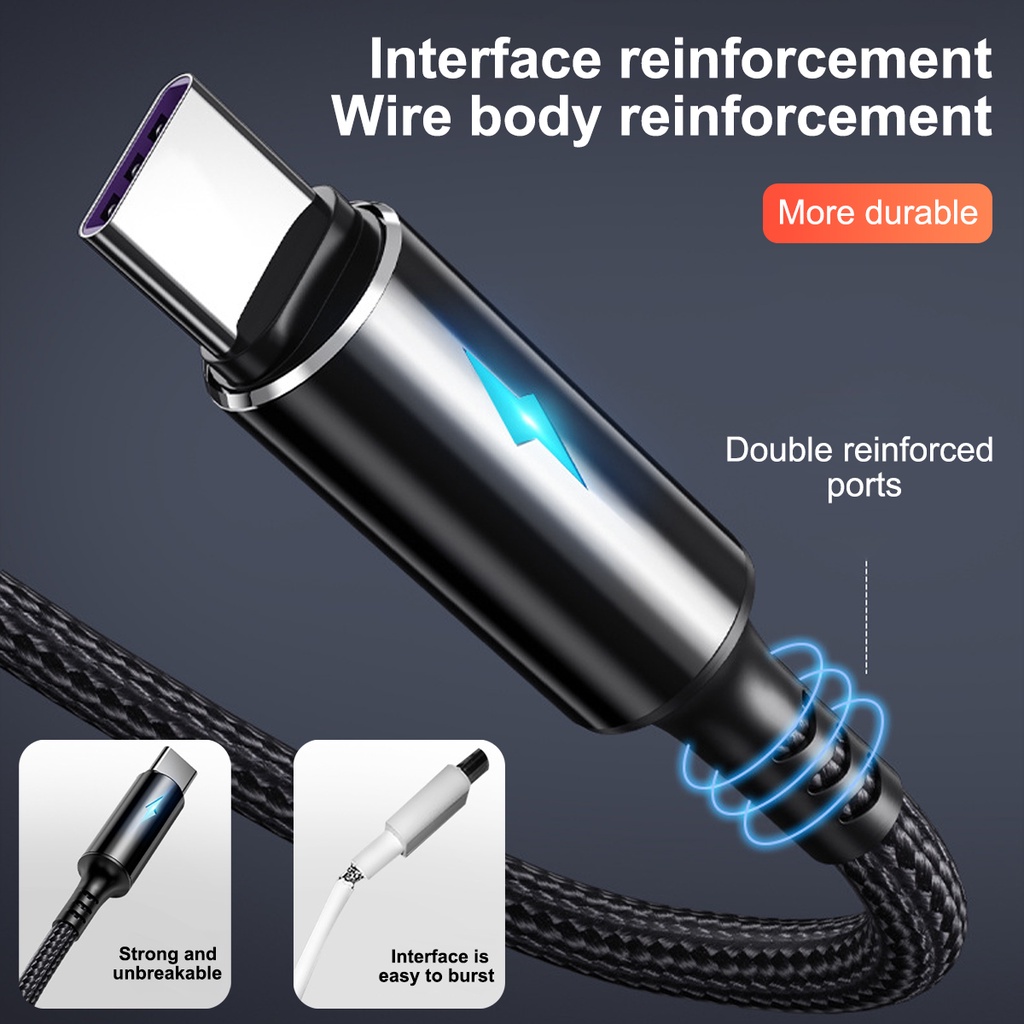 Dây cáp sạc GUUGEI USB Type C 25cm 2.4A chuyên dụng cho Huawei Android chất lượng cao