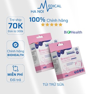 Hộp 30 TÚI TRỮ SỮA CAO CẤP BioHealth 250ml hàng chính hãng của Úc