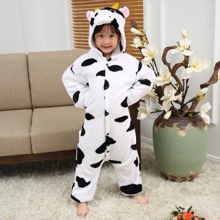 Bộ đồ ngủ liền thân hình bò sữa dễ thương cho bé