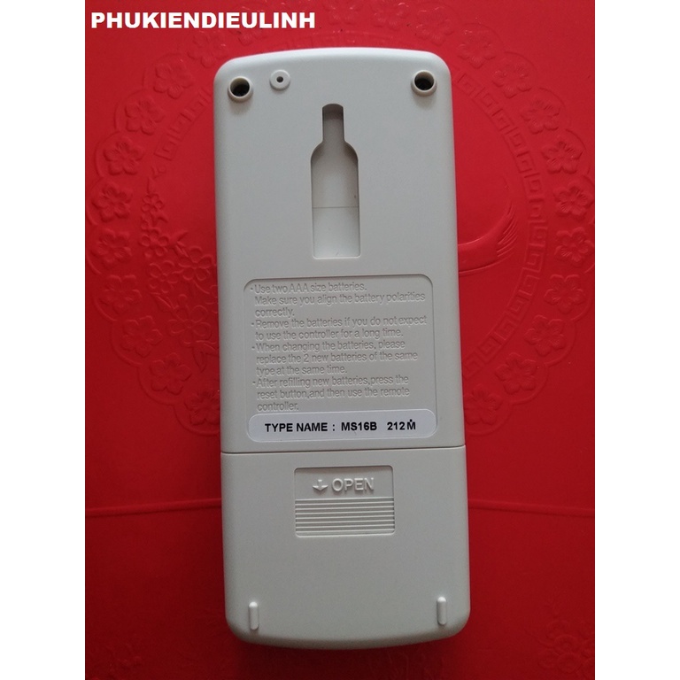 ĐIỀU KHIỂN ĐIỀU HÒA MITSUBISHI ELECTRIC 2 CHIỀU MS16B (CHÍNH HÃNG)