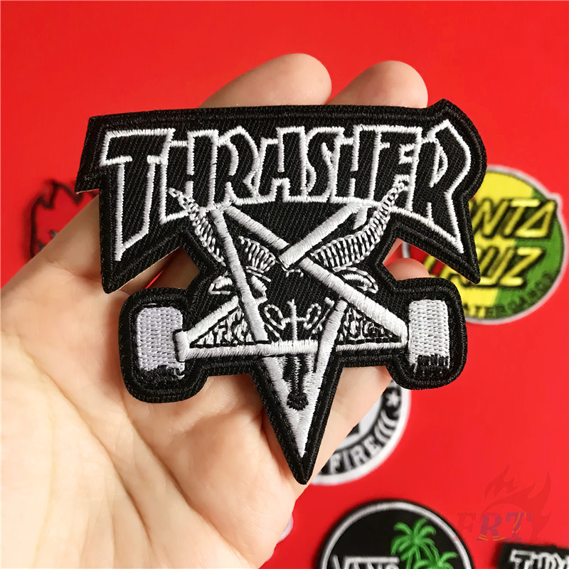 ☸ Skateboard Fashion Brand Iron-On Patch ☸ 1Pc DIY Sew on Iron on Badges Patches