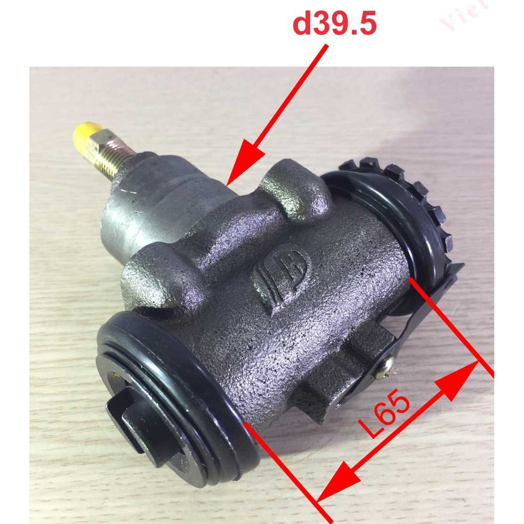 Bơm dầu phanh bánh (heo thắng) EQ1061 loại có và không xả gió, F32, Đk mâm F40, 4 lỗ M8 tâm lỗ bắt 46,5*36, lỗ dầu M12.