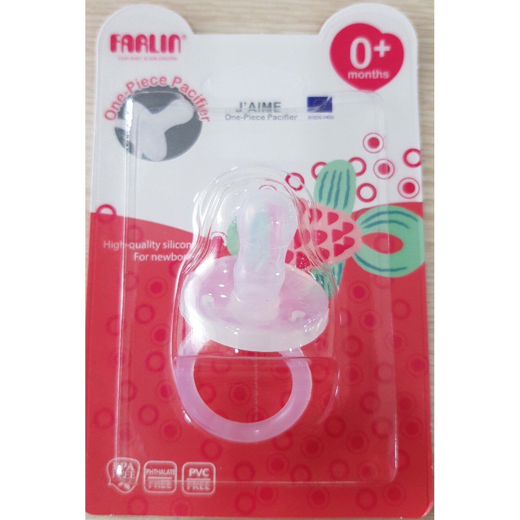 Ty Ngậm Silicon Siêu Mềm Cho Bé Sơ Sinh Hiệu FARLIN