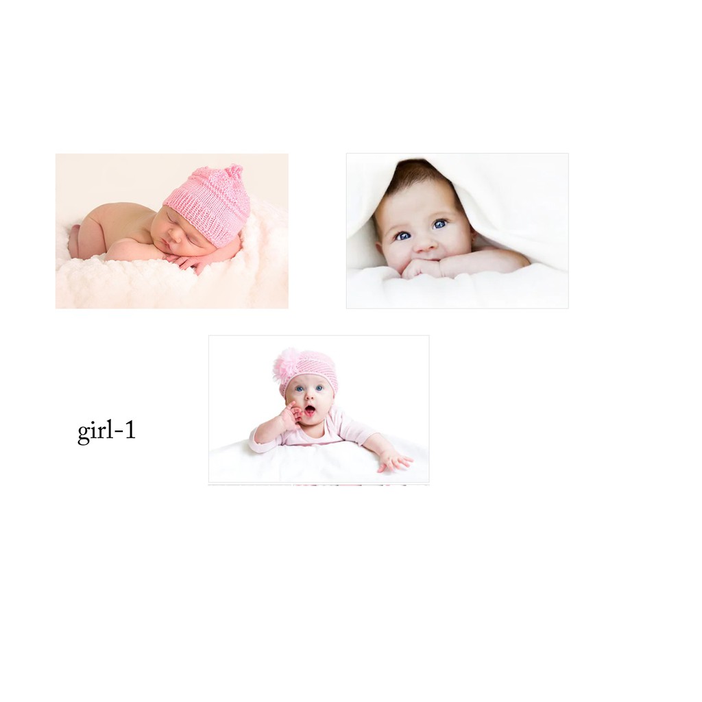 DEAL SỐC - Combo 3 tranh dán bé sơ sinh cho mẹ bầu ngắm