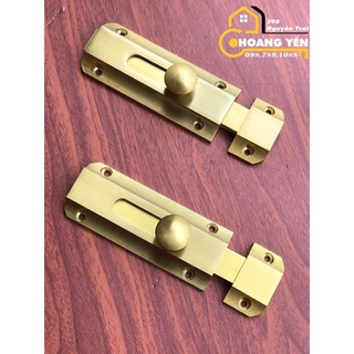 Chốt cửa bằng đồng thau dài 12cm x 4,5cm, chốt cổng bằng đồng đúc - rùa