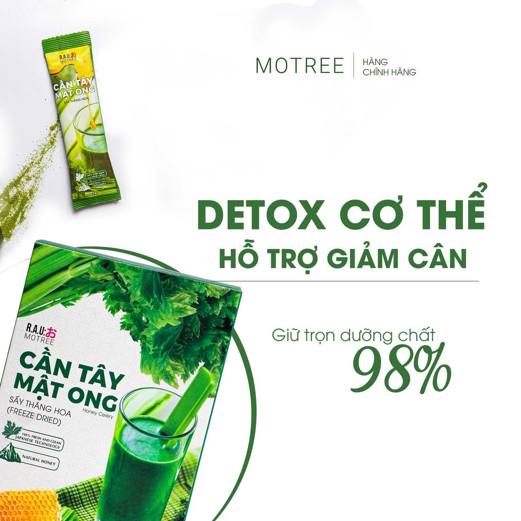 Bột Cần Tây Mật Ong Motree Cần Tây Mật Ong Giảm Cân Đẹp Da Detox Cơ Thể, Sản Phẩm Không Phải Thuốc Giảm Cân