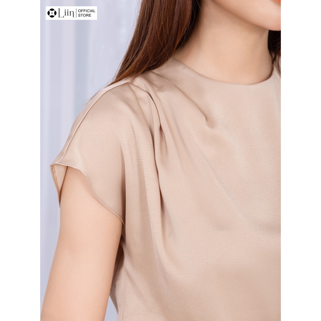 Áo lụa cộc tay nữ Linbi nhiều màu, thiết kế sang trọng, quý phái Liin clothing SM3382 | BigBuy360 - bigbuy360.vn