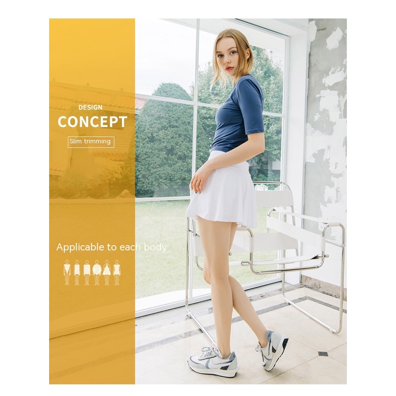 Chân Váy Ngắn Xếp Ly Tập Thể Thao Tennis / Cầu Lông Thiết Kế Mới Năng Động Thời Trang
