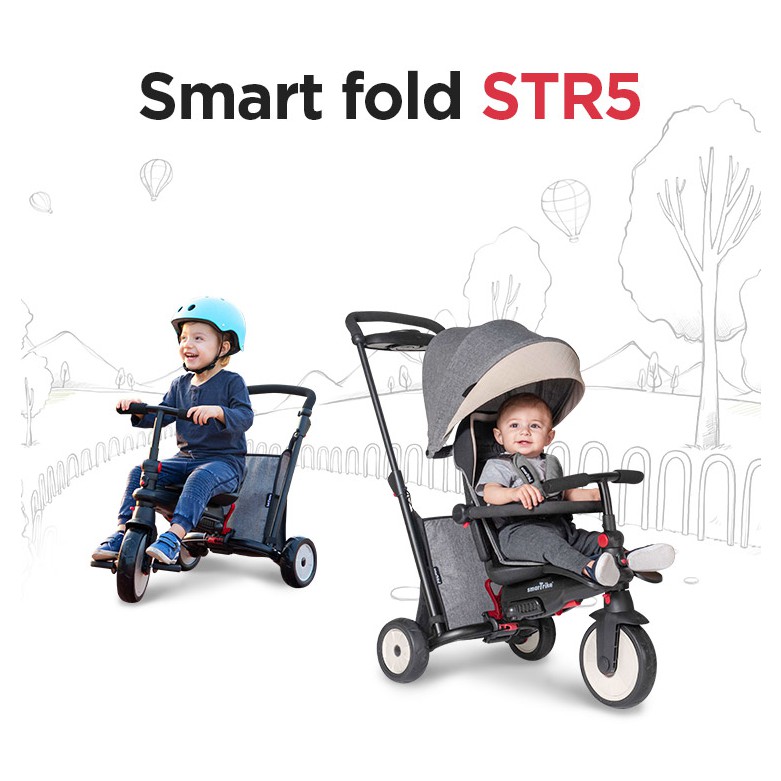 SMART TRIKE Xe đẩy 7in 1 chức năng phù hợp cho bé từ khi 6th tuổi đến 36 tháng tuổi