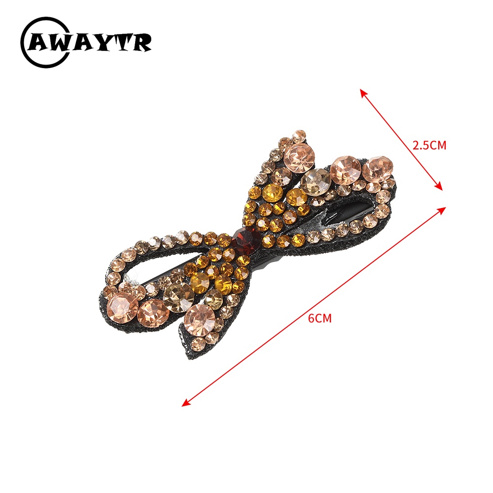 Kẹp Tóc Hình Bướm Đính Đá Phong Cách Retro 8.5cm