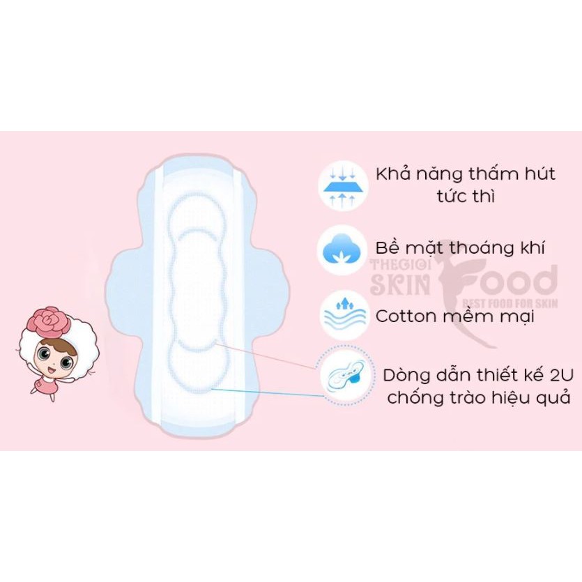 Băng Vệ Sinh Kháng Khuẩn Ngày Và Đêm UUcare Young Girl Series 28cm (12 Miếng) [che tên sản phẩm khi giao hàng]