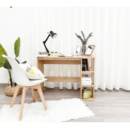 Bàn Làm việc gỗ kèm kệ sách, Bàn học sinh gỗ MDF dễ tháo lắp