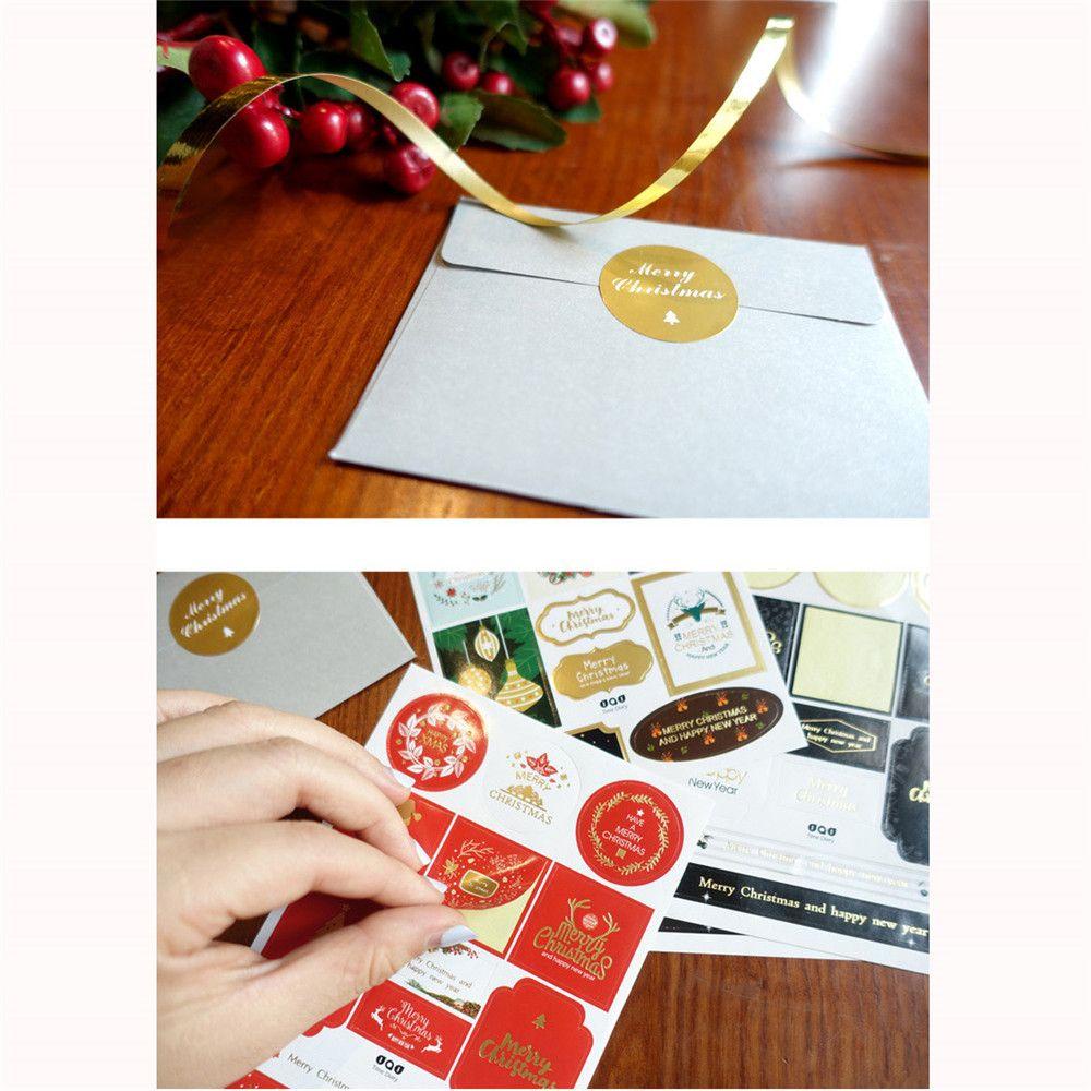 LONTIME Set 24 Sticker Dán Trang Trí Giáng Sinh