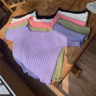 Áo croptop dệt kim