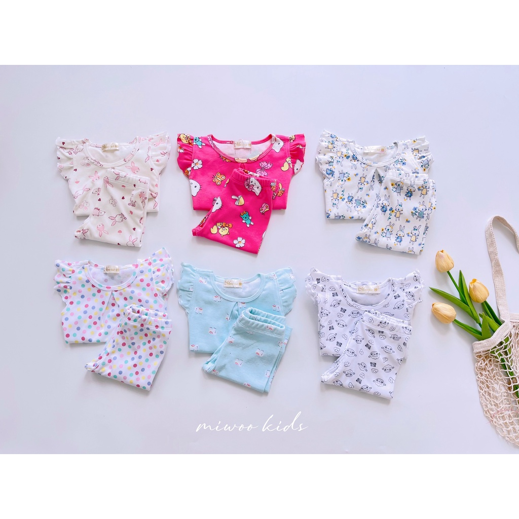 Đồ Bộ Mặc Nhà Cho Bé Gái Tay Cộc Quần Lửng – Bộ Ngắn Tay Cotton Thun Borip HM149 -  Homi Kids