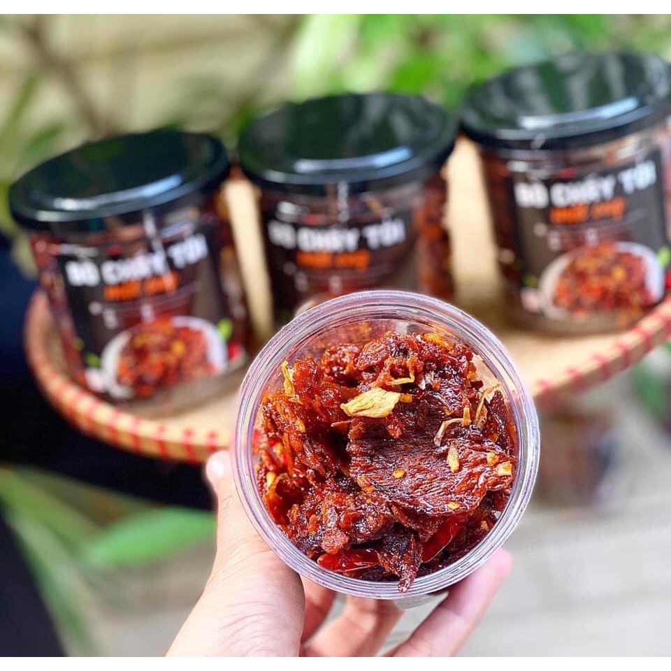 Bò Cháy Tỏi Mật Ong Lọ 200gr Siêu Ngon