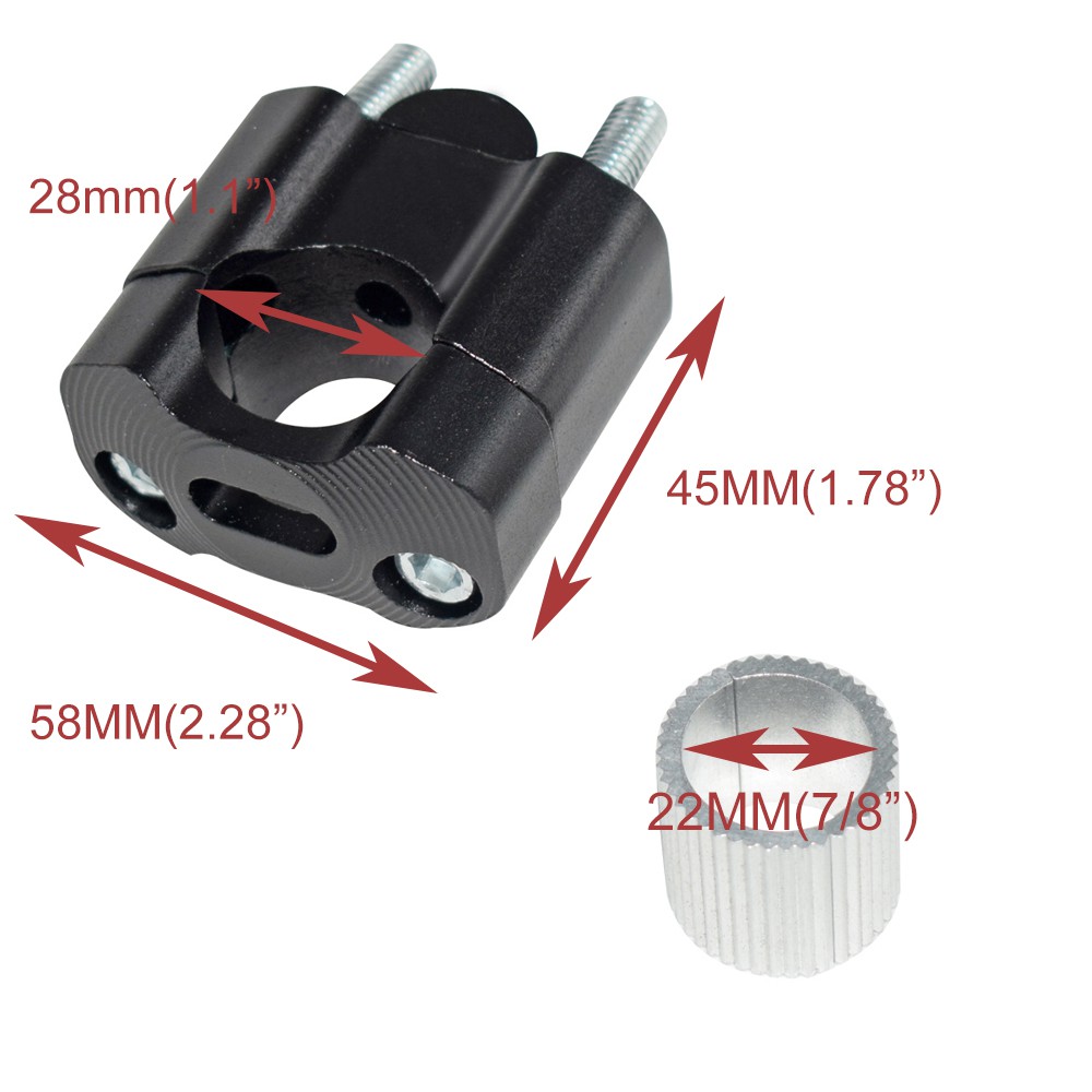 Bộ Phụ Tùng Nối Tay Lái Xe Máy CNC Dày Dặn 22mm 28mm