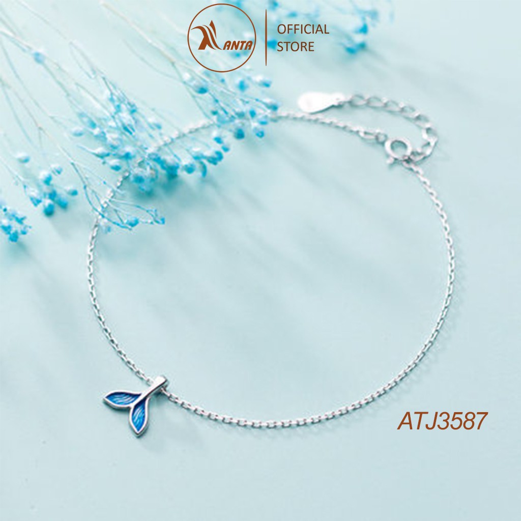 Lắc chân thiết kế hình đuôi nàng tiên cá đính ngọc đơn giản thời trang cho nữ ANTA Jewelry - ATJ3587