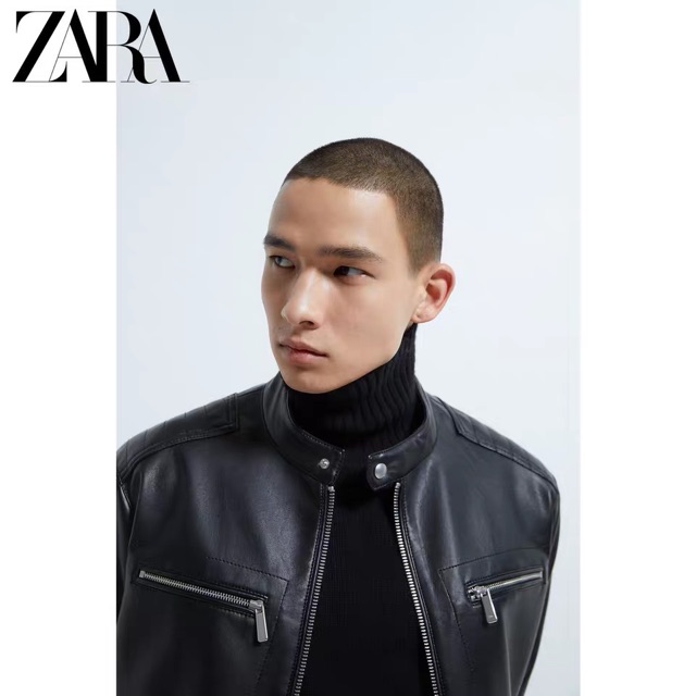 Áo khoác da Zara man auth canh sale, kèm video