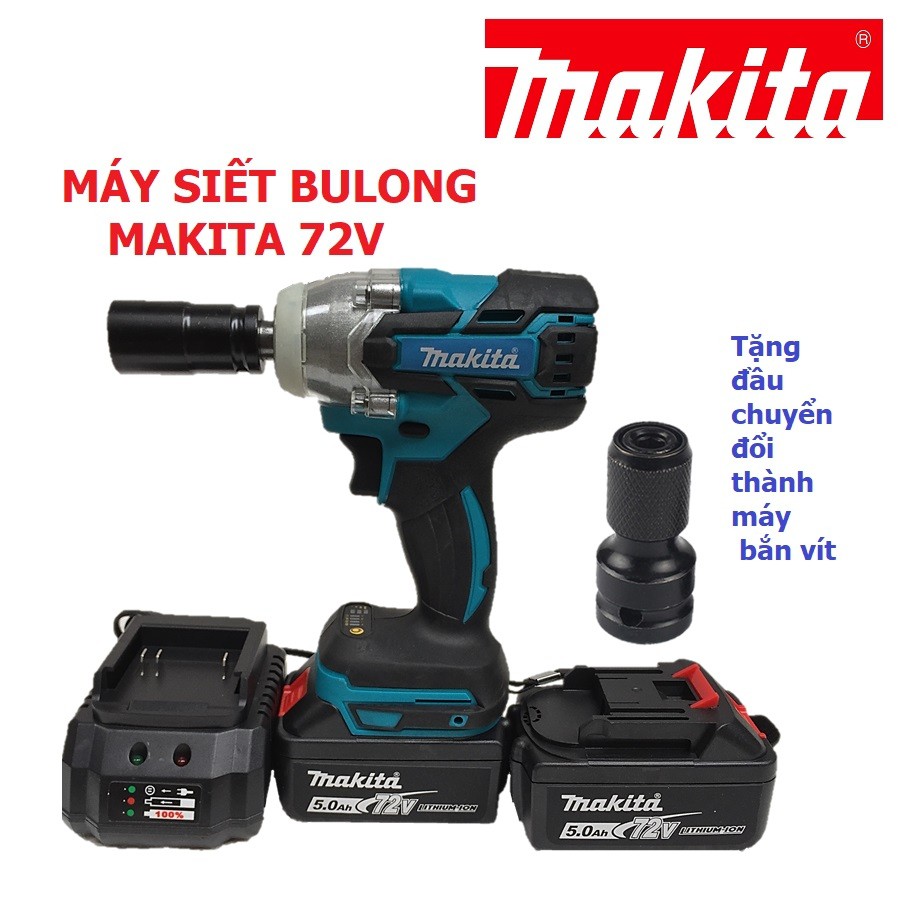 Máy Siết Bulong Không Chổi Than Makita Dùng Pin 72V Máy Vặn,Siết Mở Ốc Vít