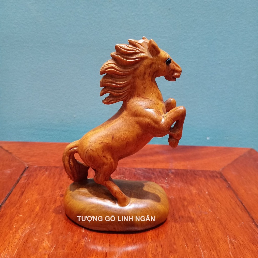 [GIA RE] Tượng Ngựa gỗ hương cao 12 cm