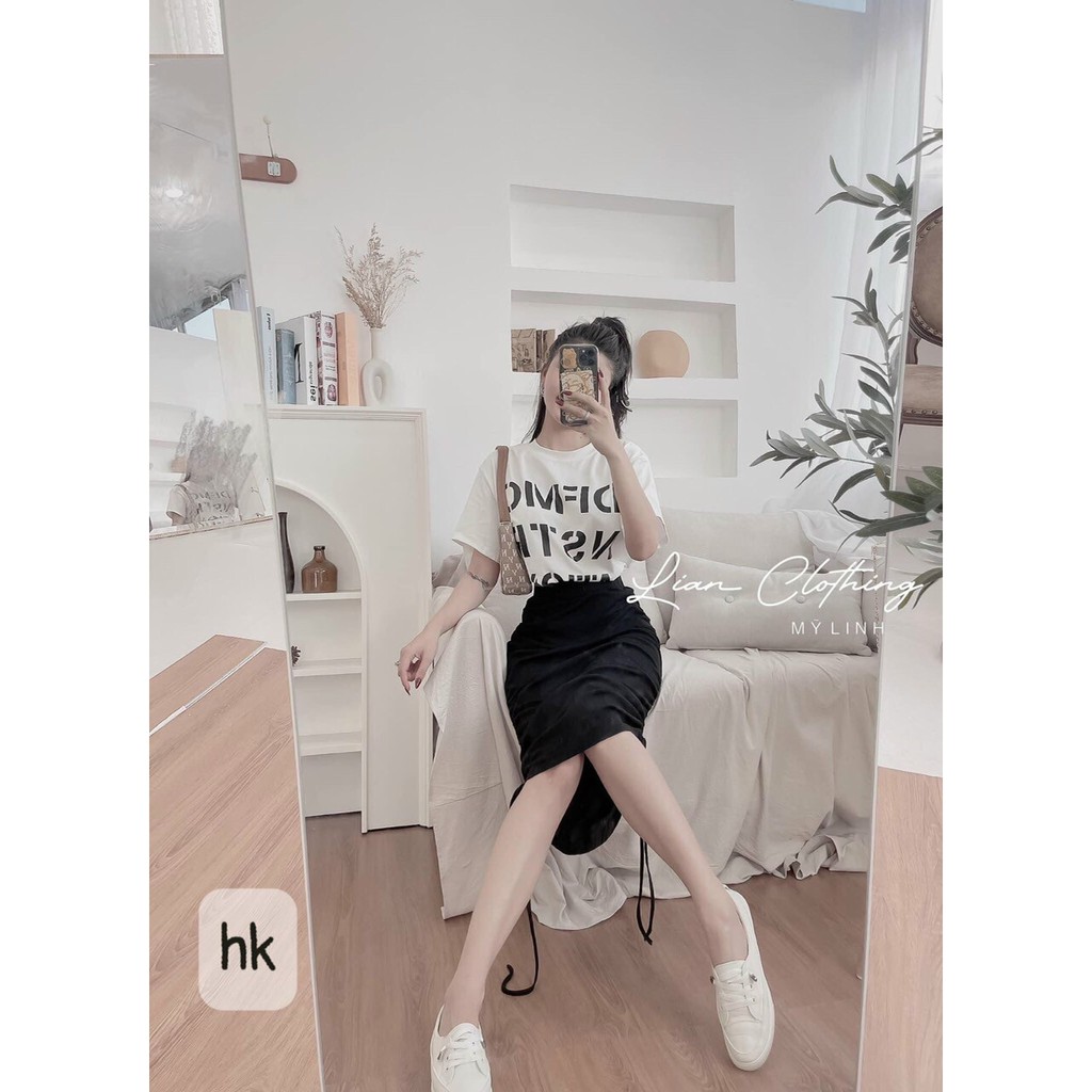 Chân váy rút 2 bên điều chỉnh dài ngắn ok | BigBuy360 - bigbuy360.vn