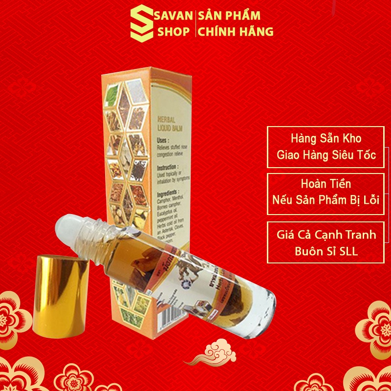 Dầu Lăn Hít 26 vị thảo dược OTOP Thái Lan 8ml