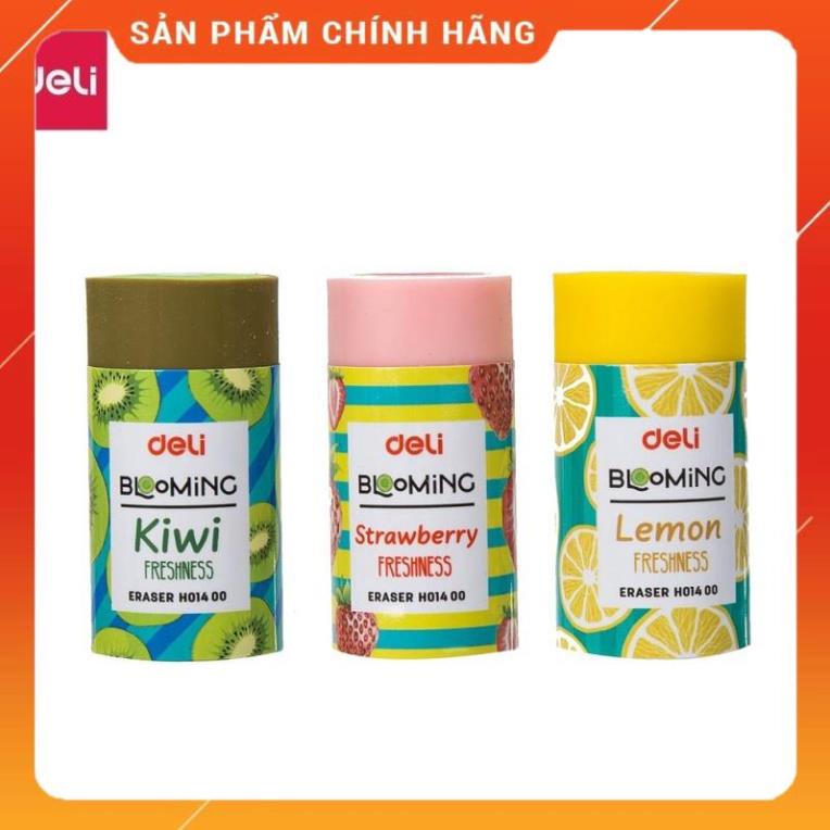 Freeship Hộp 36pcs Gôm tẩy hoa quả DELI tẩy cực sạch