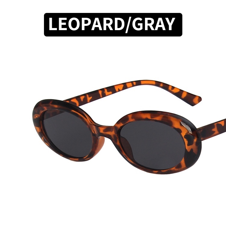 Kính mát kim loại chống nắng hình oval phong cách retro Hàn Quốc dành cho nữ