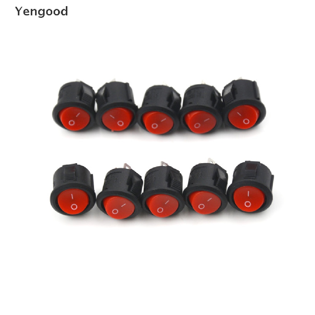 Bộ 10 công tắc tròn mini 2 công tắc on-off 3a / 250v chất lượng cao