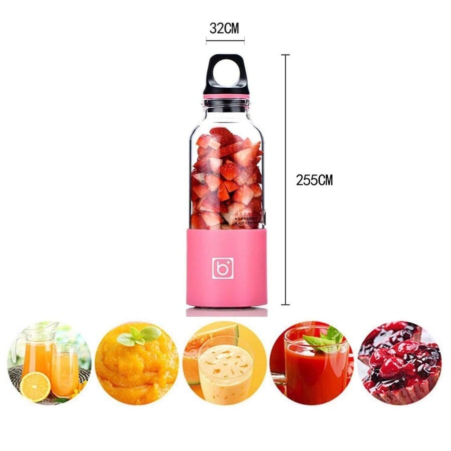 BẢO HÀNH 12 THÁNGMáy Xay Sinh Tố Mini Cầm Tay Sạc Pin 4 Lưỡi 500Ml, Siêu Tiện Dụng Cho Mùa HèSALE 50%
